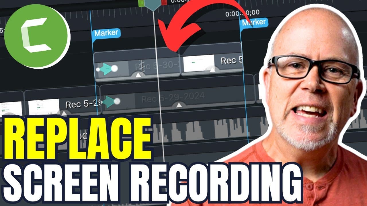 REPLACE Part of a Screen Recording | Camtasia 2024 Tutorial
