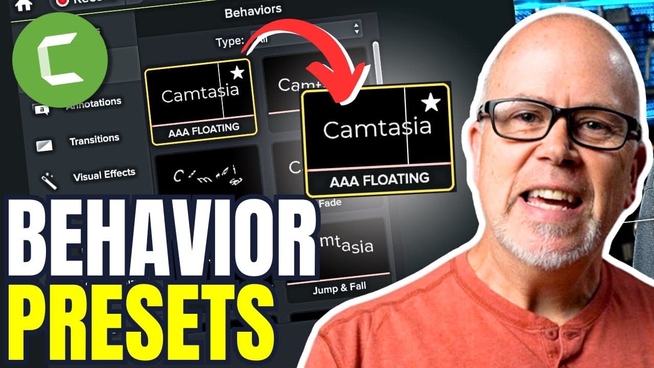 Custom BEHAVIOR PRESETS in Camtasia 2024